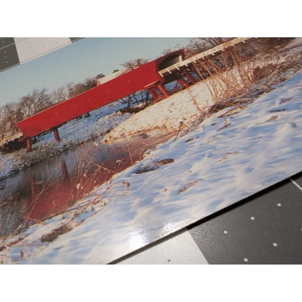 Roseman‎ Covered Bridge Post Card Madison County IA lot 2 unposted